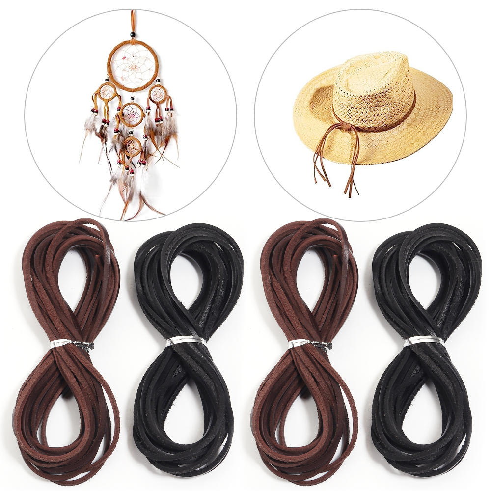 5yards 3mm Genuine Cow Leather - Braided Line 评论和价格