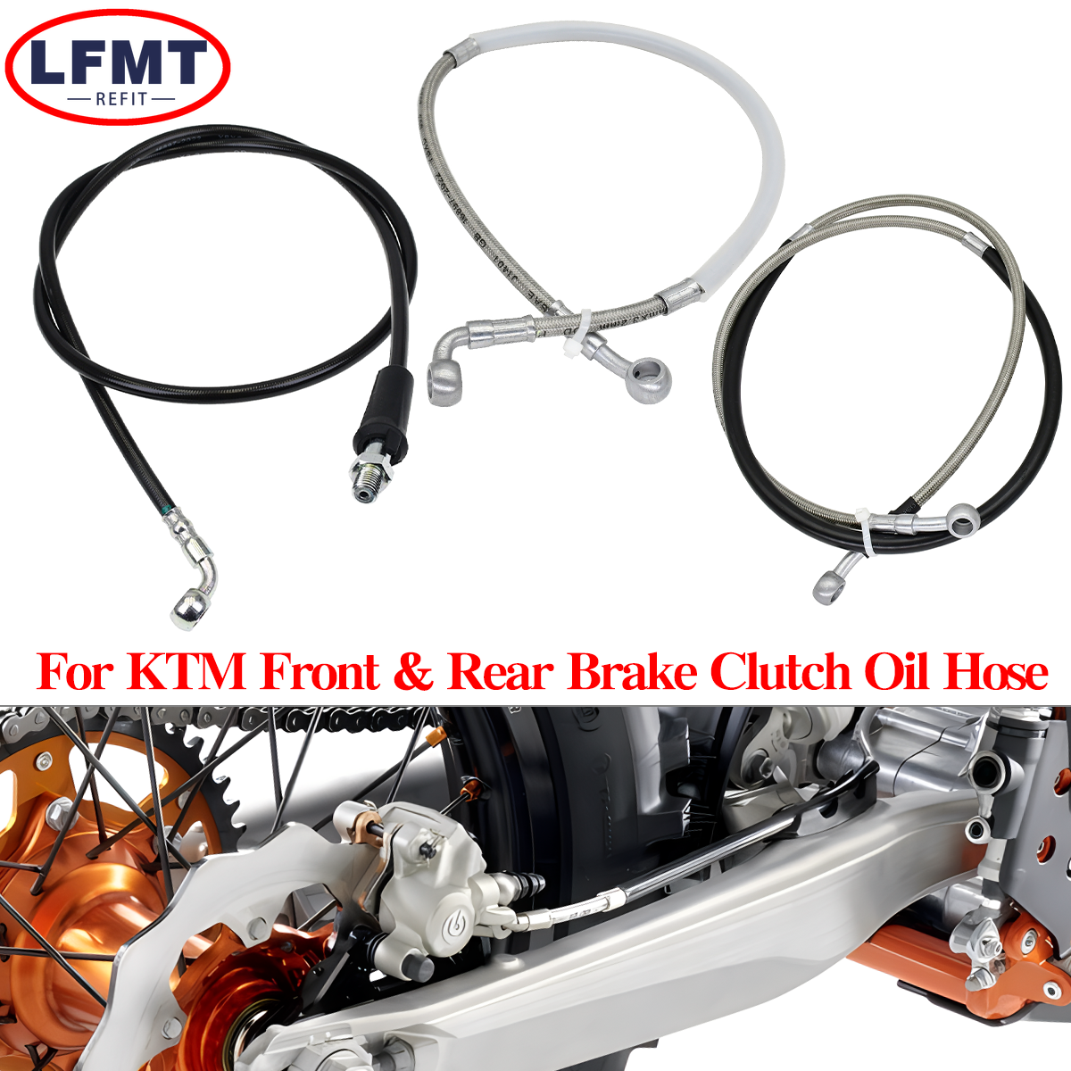 Motorcycle Rear Brake Oil Hose - Braided Line 评论和价格
