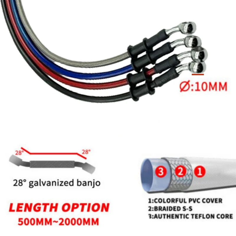 2X 30cm-220cm 28° Motorcycle H - Braided Line 评论和价格