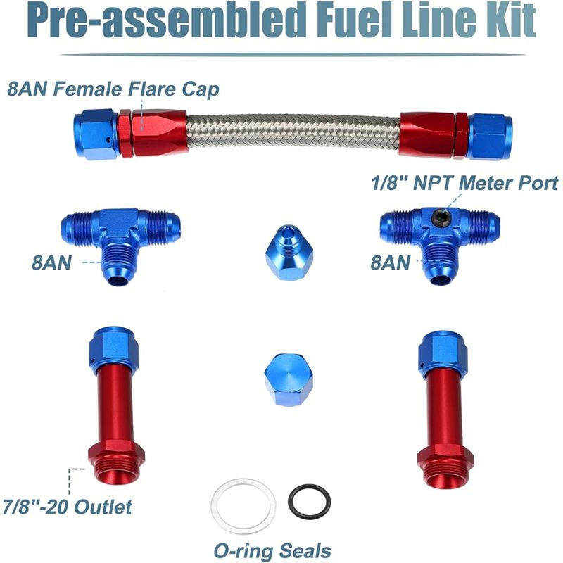 4150 Carburetor Fuel Line Kit  - Braided Line 评论和价格
